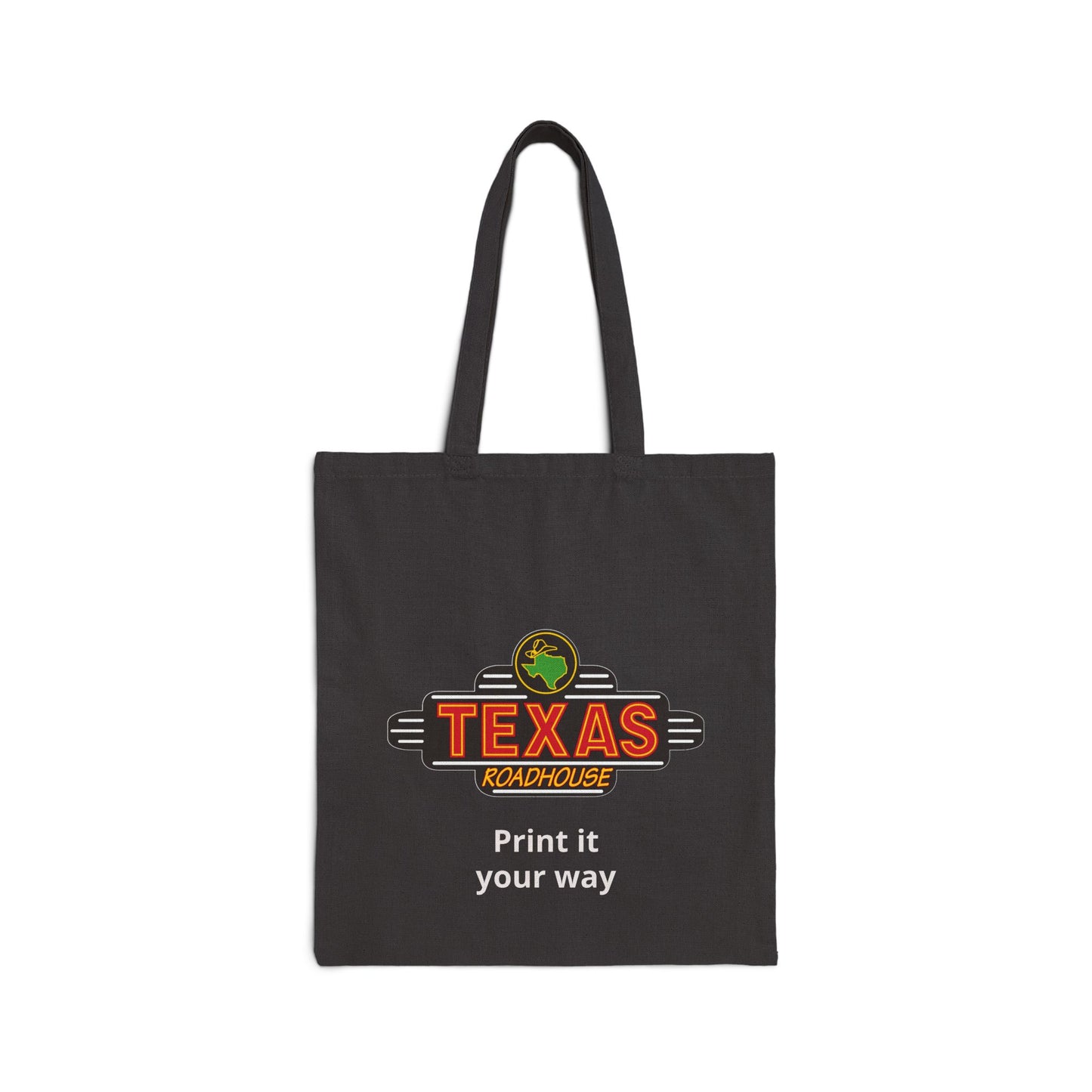 Texas Roadhouse Logo Canvas Tote Bag – Retro State Pride Grocery & Everyday Market Tote
