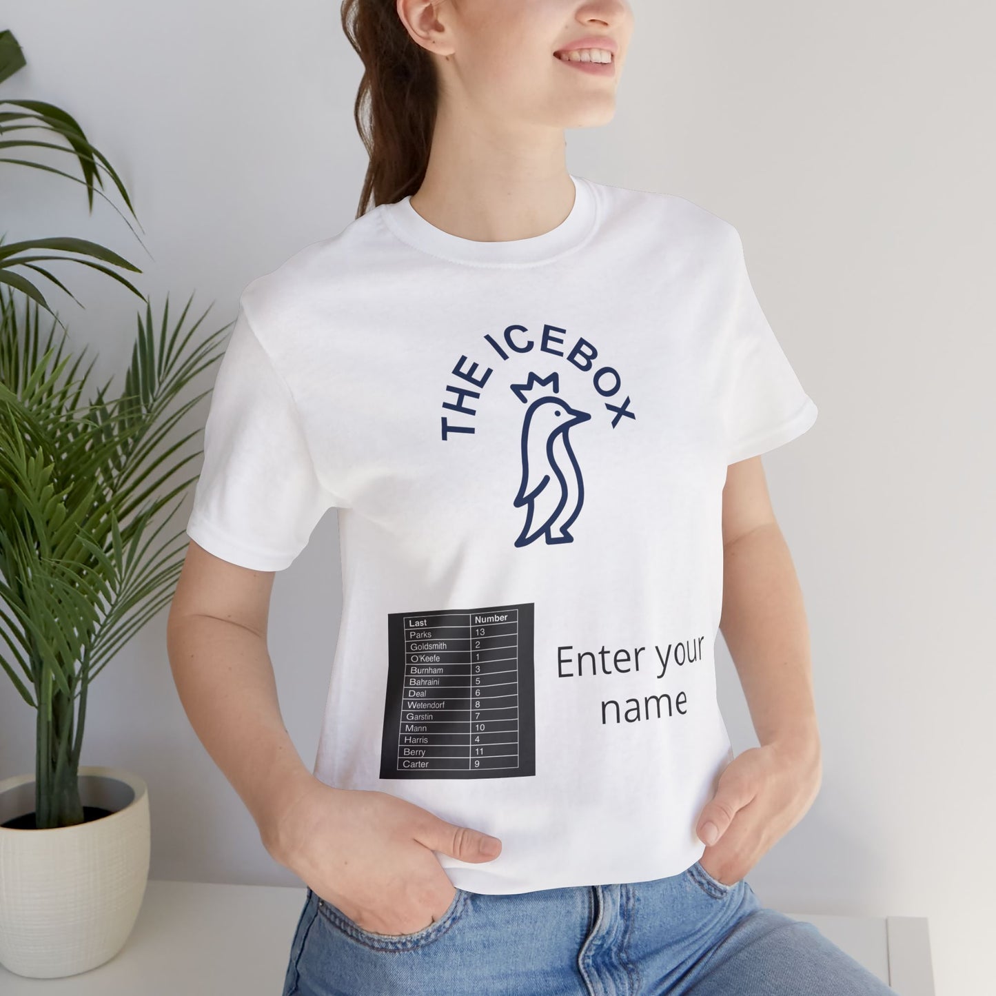 The Icebox Personalized Tee — Custom Name Penguin Logo T-Shirt