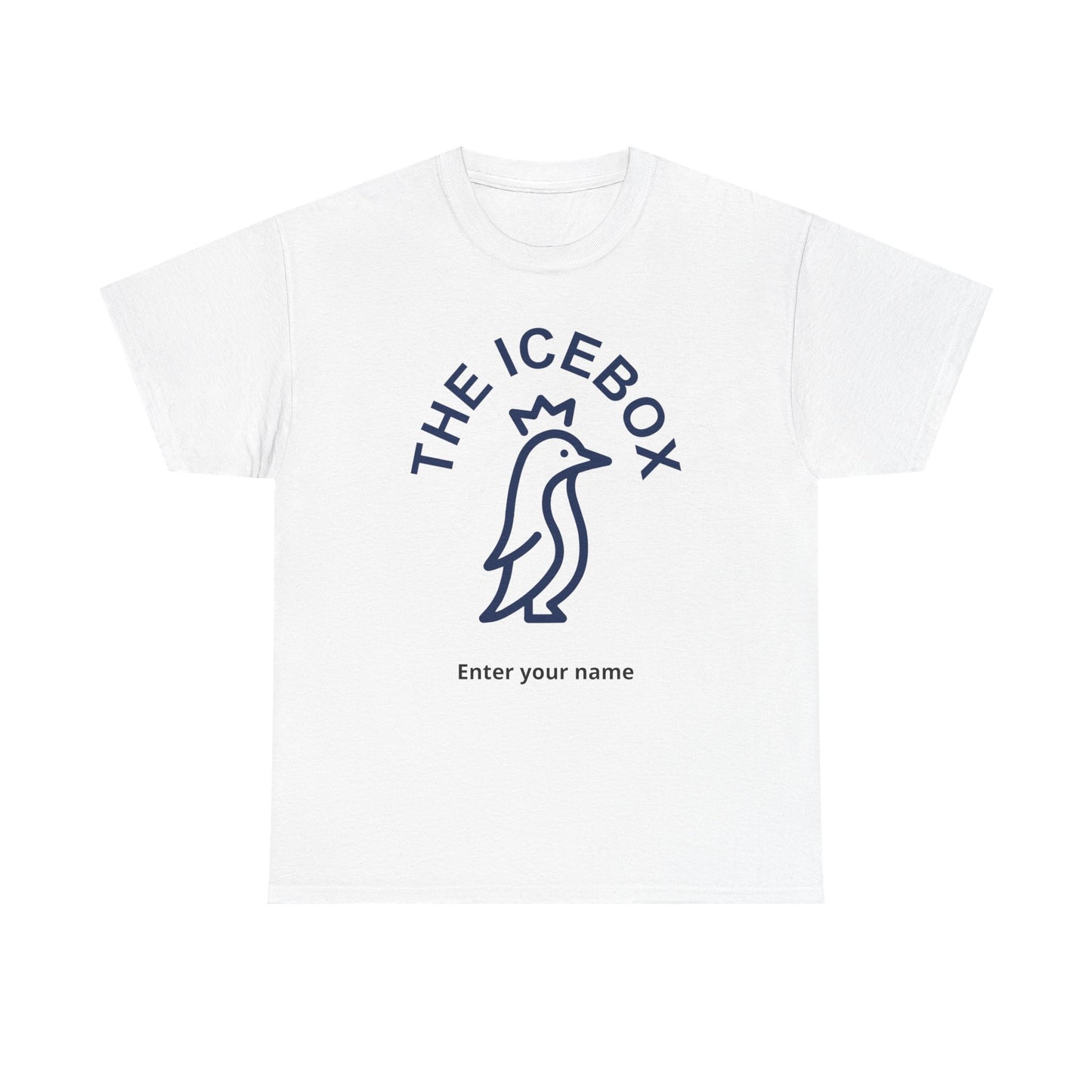 Icebox Penguin T-Shirt — Personalized "The Icebox" Logo Tee