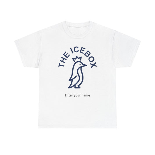 Icebox Penguin T-Shirt — Personalized "The Icebox" Logo Tee
