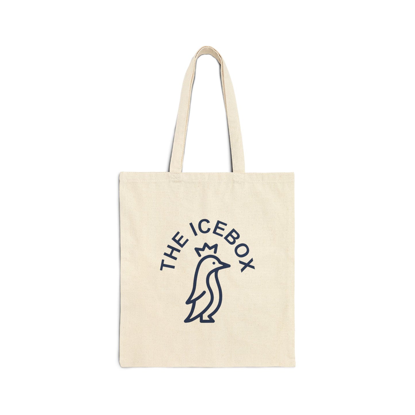 The Icebox Penguin Logo Tote Bag — Cotton Canvas Grocery & Market Tote