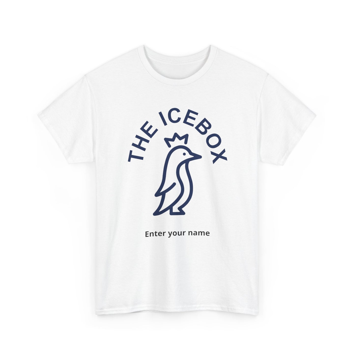 Icebox Penguin T-Shirt — Personalized "The Icebox" Logo Tee
